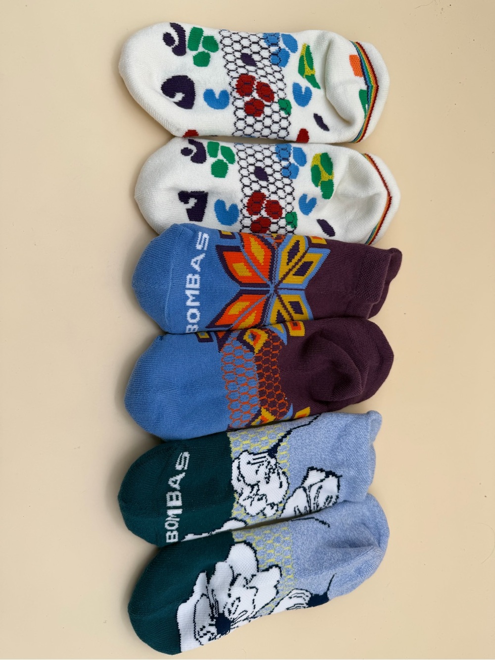 Bombas Ankle cushion socks Size Medium 3 pairs multicolor new without tags - Picture 2 of 3